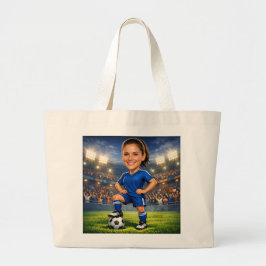 Custom Photo-Face Soccer/Football Star Caricature Jumbo Tygkasse