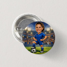 Custom Photo-Face Soccer/Football Star Caricature Knapp