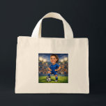 Custom Photo-Face Soccer/Football Star Caricature  Mini Tygkasse<br><div class="desc">Two Designs in One: The Ultimate Personalized Soccer Fan Tote Bag! Double the style and double the spirit with our customizable soccer caricature tote bag. This versatile bag is a game-changer, featuring two distinct designs to match your mood. On one side, you’ll find a vibrant, high-energy soccer caricature of a...</div>