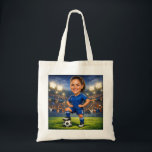 Custom Photo-Face Soccer/Football Star Caricature  Tygkasse<br><div class="desc">Two Designs in One: The Ultimate Personalized Soccer Fan Tote Bag! Double the style and double the spirit with our customizable soccer caricature tote bag. This versatile bag is a game-changer, featuring two distinct designs to match your mood. On one side, you’ll find a vibrant, high-energy soccer caricature of a...</div>