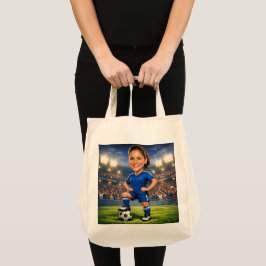 Custom Photo-Face Soccer/Football Star Caricature Tygkasse