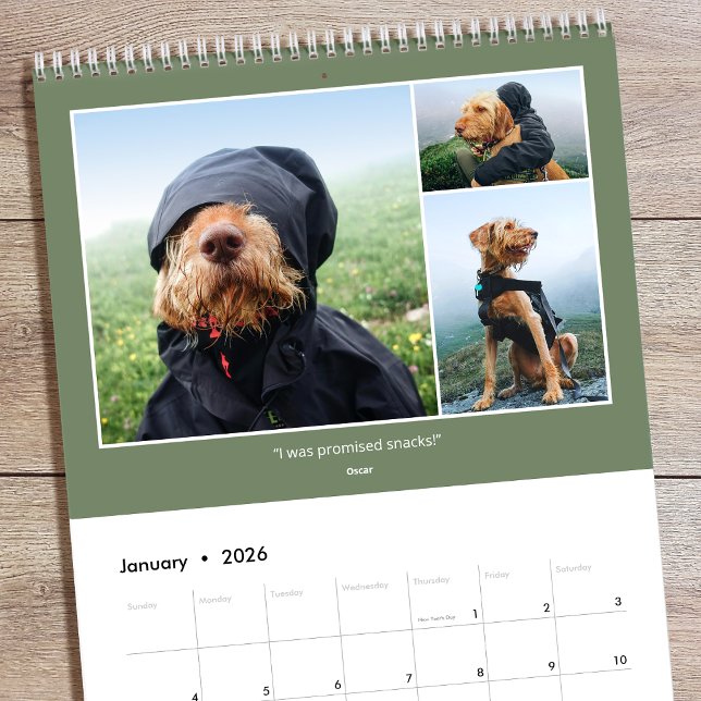 Custom Photo Family Quotes & Funny Sayings 2026 Kalender (Skapare uppladdad)