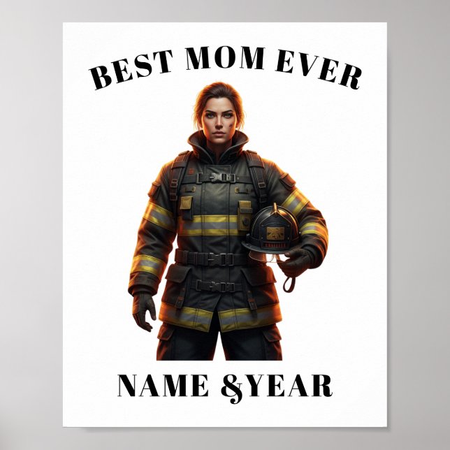 Custom Photo Firefighting Gear Art Poster (Framsidan)