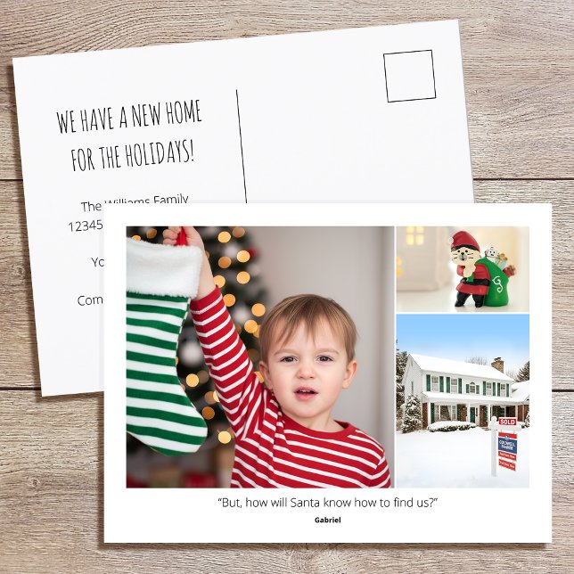 Custom Photo Funny Family Quotes New Home Holidays Vykort (Skapare uppladdad)