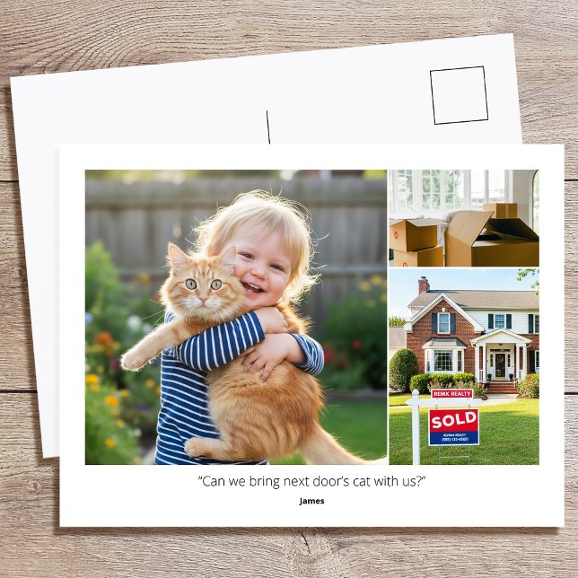 Custom Photo Funny Family Quotes We've Moved House Vykort (Skapare uppladdad)