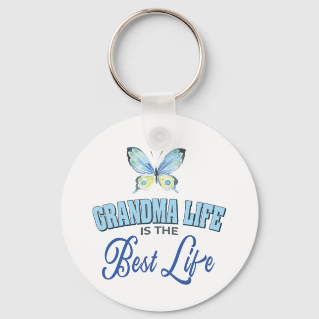 Custom Photo Grandma  Nyckelring (Framsida)