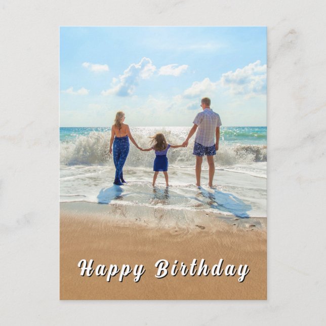Custom Photo Happy Birthday Card Vykort (Framsida)