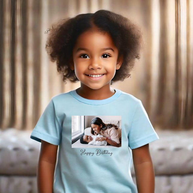 Custom Photo Happy Birthday T Shirt (Skapare uppladdad)