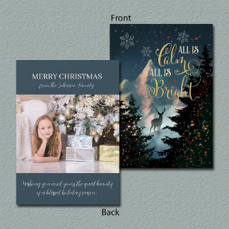 Custom Photo Holiday Mountain Scene Kort