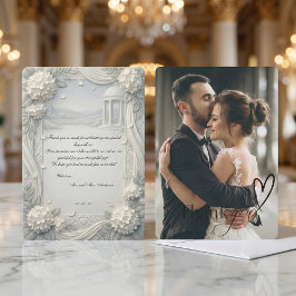 Custom Photo Hydrangea Pearl Formal Wedding Tack Kort