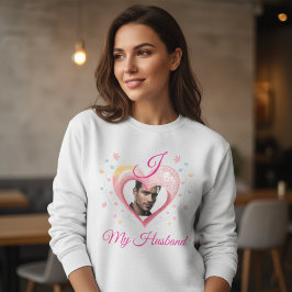 Custom Photo I Love My Husband Valentine's Day  T Shirt