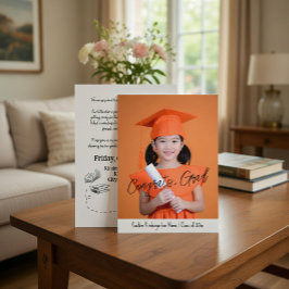 Custom Photo Kindergarten Graduation  Inbjudningar