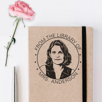 Custom Photo Library Teacher Self Inking Stamp Självfärgande Stämpel