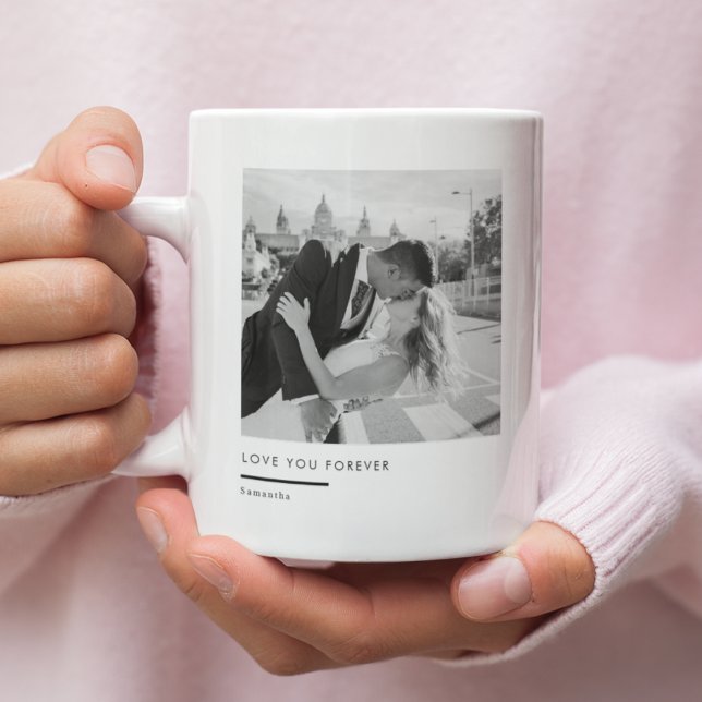 Custom Photo – Love You Forever Kaffemugg (Skapare uppladdad)