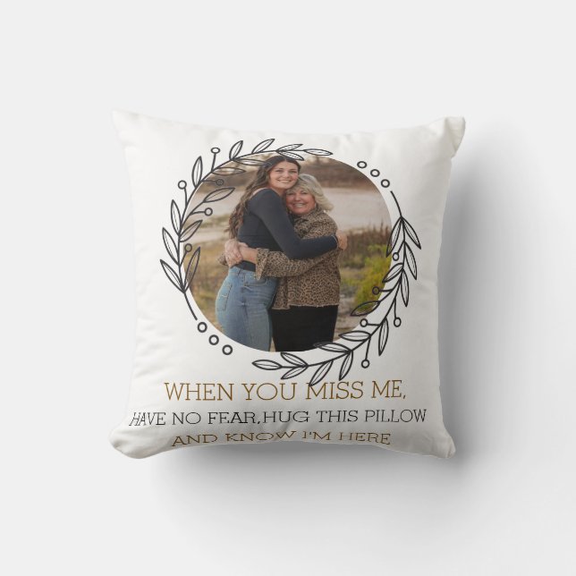 Custom Photo Memorial Pillow In Loving Memory Kudde (Framsida)