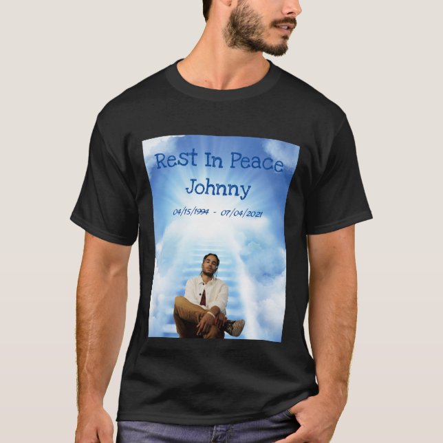 Custom Photo Mermorial In Loving Memory T-Shirt (Framsida)