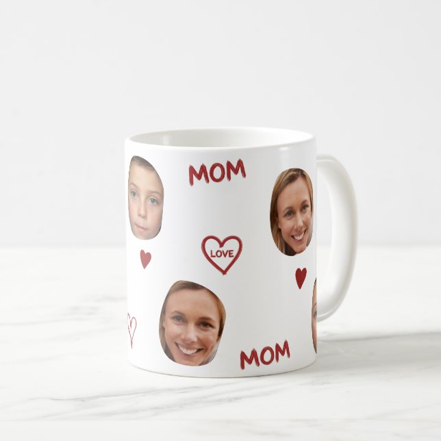 Custom Photo “Mom” Mug – Personalized Mother’s Day Kaffemugg (Framsida höger)