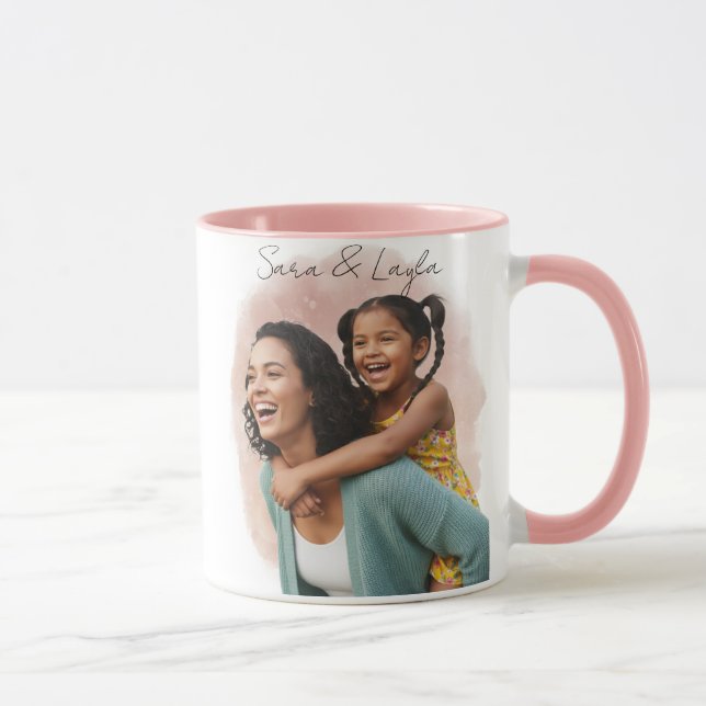 Custom Photo Mug for Family Couple Mugg (Höger)