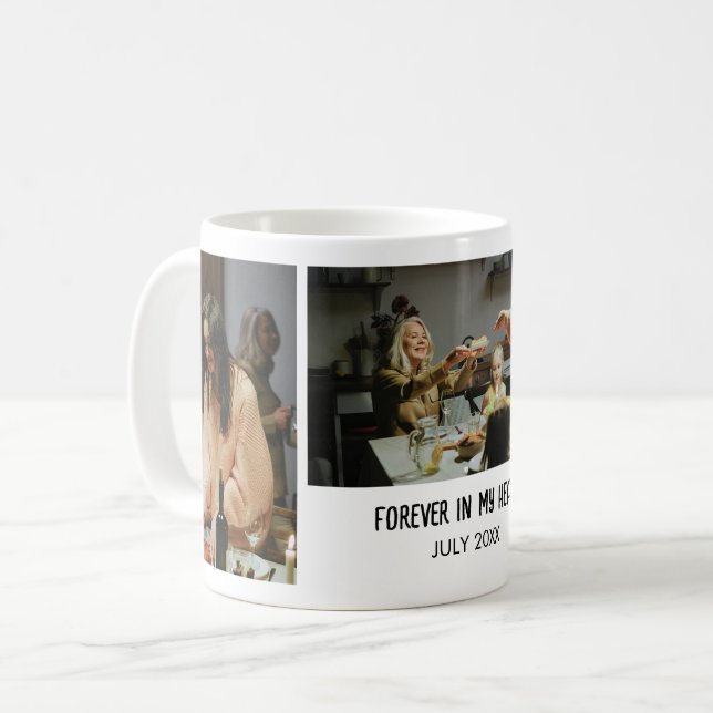 Custom Photo Mug with Personal Message and Date Kaffemugg (Framsida vänster)