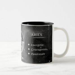 Custom Photo & Name Aries Zodiac Coffee Mug Två-Tonad Mugg