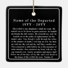 Custom Photo Name Dates Bible Remembrance Memorial