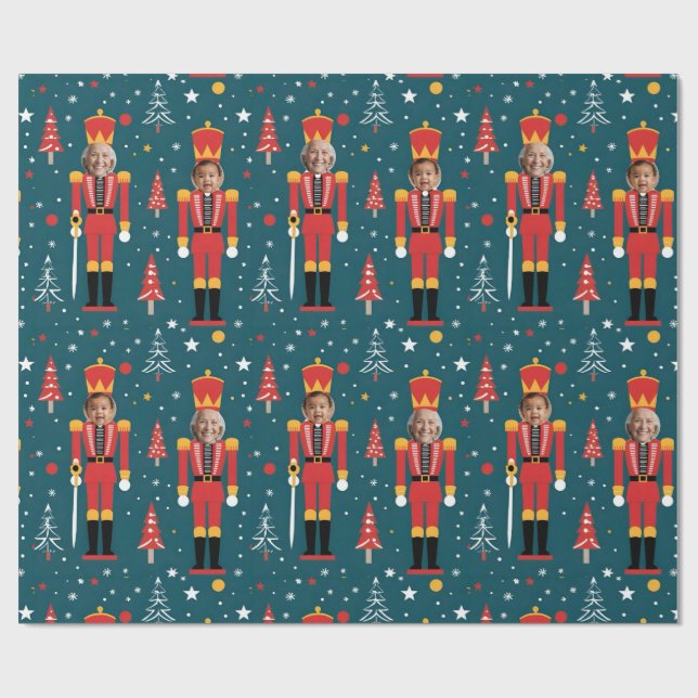 custom photo nutcracker Wrapping Paper - 2 images Presentpapper (Platt)