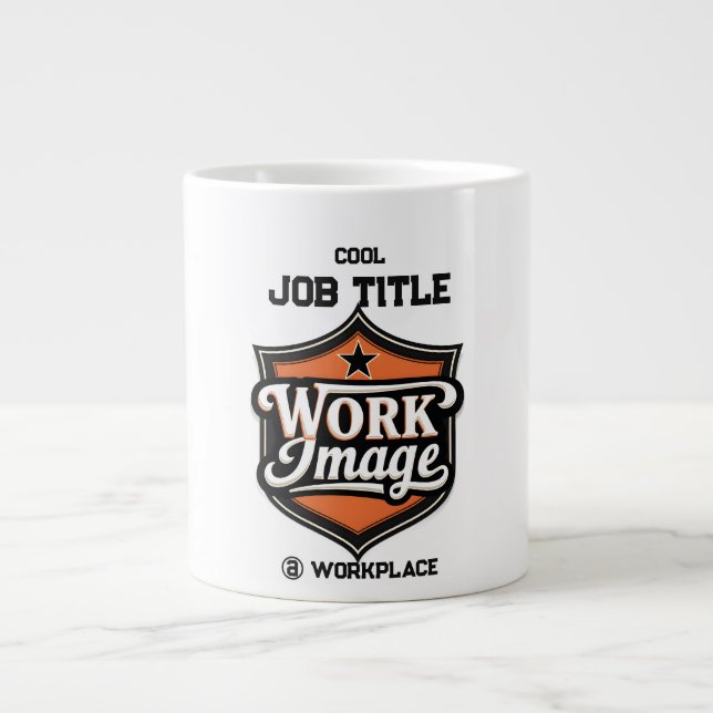 Custom Photo Personalized Job Title & Workplace  Jumbo Mugg (Framsidan)