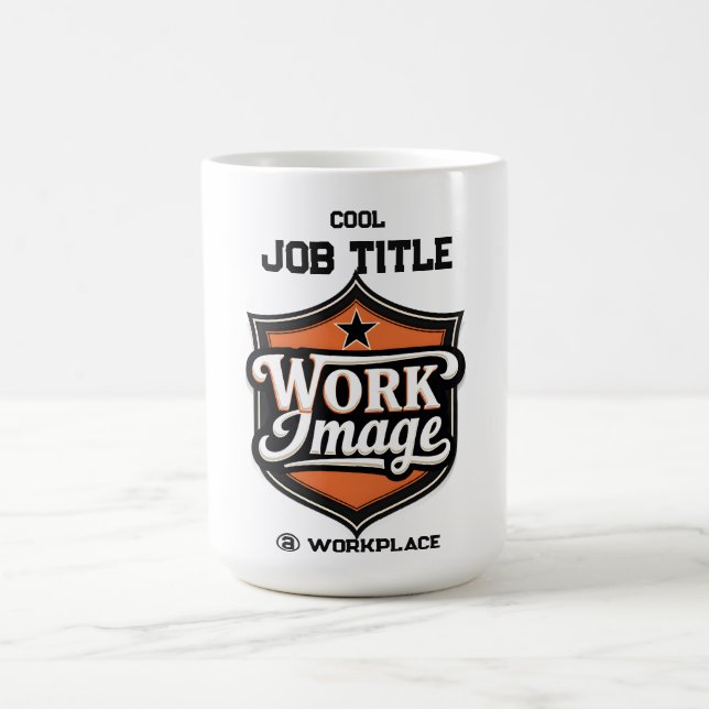 Custom Photo Personalized Job Title & Workplace  Kaffemugg (Center)