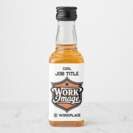 Custom Photo Personalized Job Title & Workplace  Spritflaskor Etikett