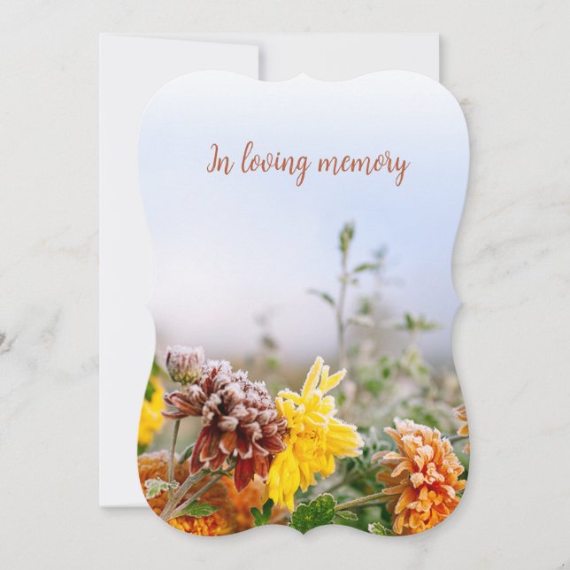 custom photo personalized memorial funeral card inbjudningar (Framsida)