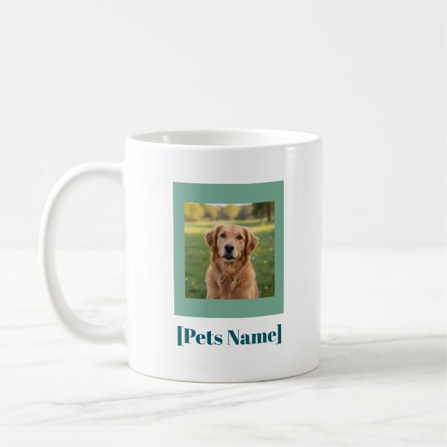 Custom Photo Pet Coffee Mug | Personalized Name Kaffemugg (Vänster)