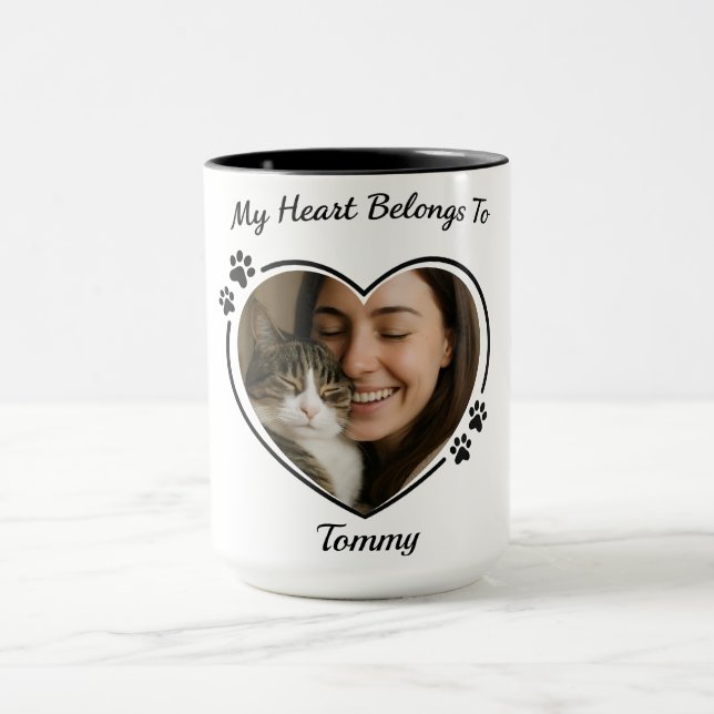 Custom Photo Pet Lover Mug – Pet Lover Gift Mugg (Center)