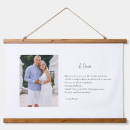 Custom Photo & Poem Script Magnetic Wood Hanging