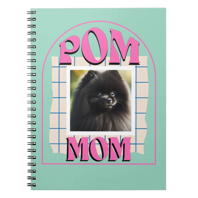 Custom Photo Pom Dog Mom Shirt Pomeranian Owner Anteckningsbok (Framsidan)