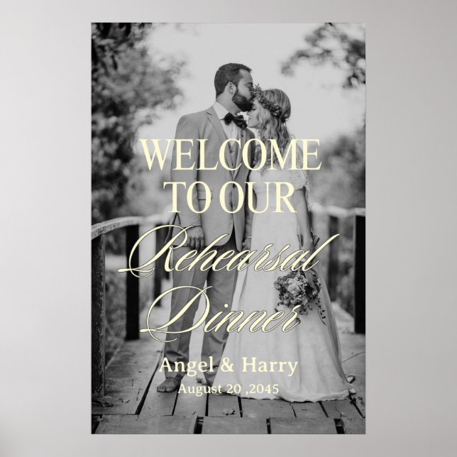 Custom Photo Rehearsal Dinner Welcome Poster (Framsidan)