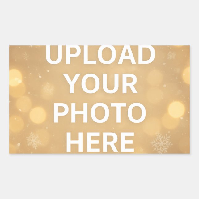 Custom Photo Rektangulärt Klistermärke (Framsida)