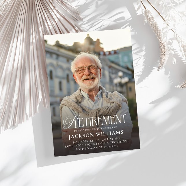 Custom Photo Retirement Party Inbjudningar (Skapare uppladdad)