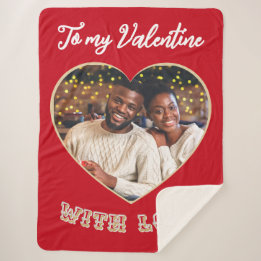 Custom Photo Romantic Heart Valentine’s Day Red