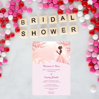Custom Photo Soft Anime Bridal Shower Inbjudningar