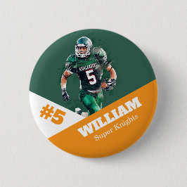 Custom photo sports button / pin football knapp