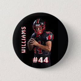Custom photo sports button / pin football knapp