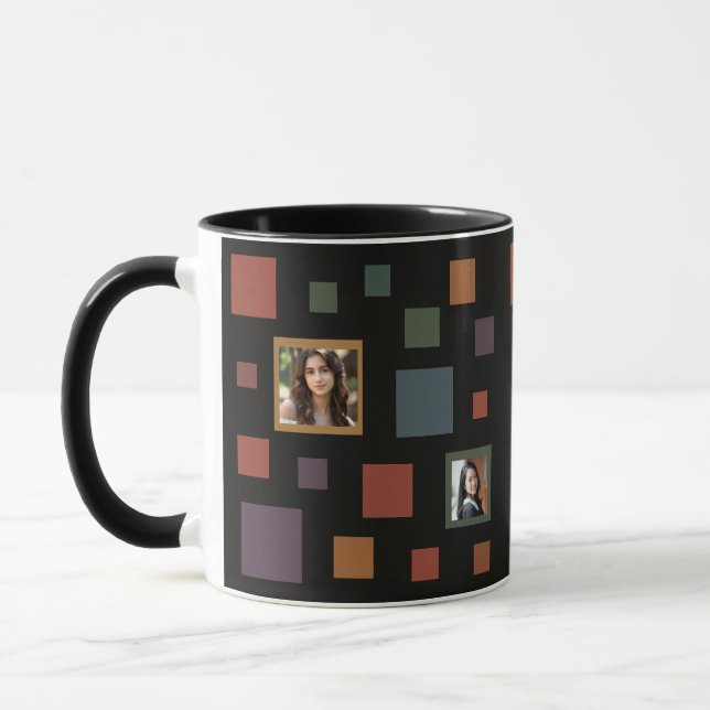 Custom Photo Squares Mugg (Vänster)