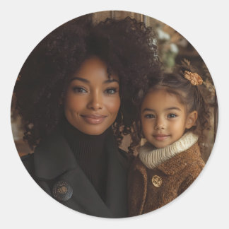 Custom photo stickers runt klistermärke