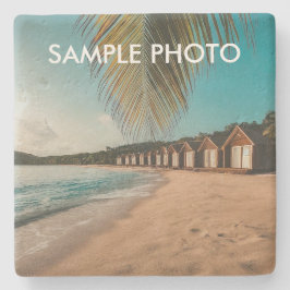 Custom Photo Stone Coaster – Beach Stenunderlägg