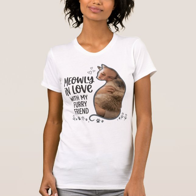Custom Photo T-Shirt For Cat Lovers (Framsida)