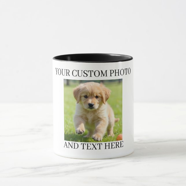 Custom Photo & Text Mug Personalized Gift Coffee  Mugg (Center)