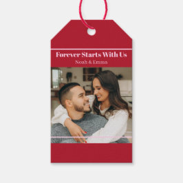 Custom Photo & Text Romantic Gift - Personalized  Presentetikett