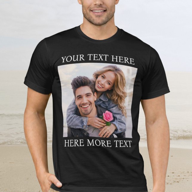 Custom Photo & Text T Shirt (Skapare uppladdad)