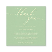 Custom Photo Thank You Mini Pistachio & Cream