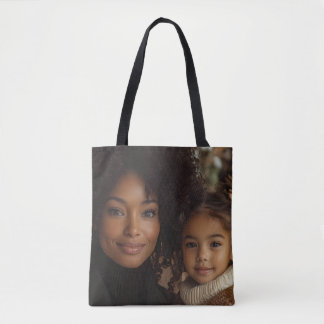 Custom photo tote all over print tygkasse